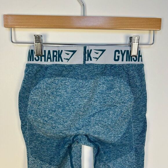 Gymshark Flex Seamless Leggings Workout Tights Heathered Blue Teal size S - Picture 5 of 15